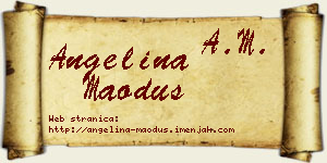 Angelina Maoduš vizit kartica